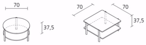 Alias Квадратный журнальный столик в мдф Eleven sun-id-1377158 - Вид №4