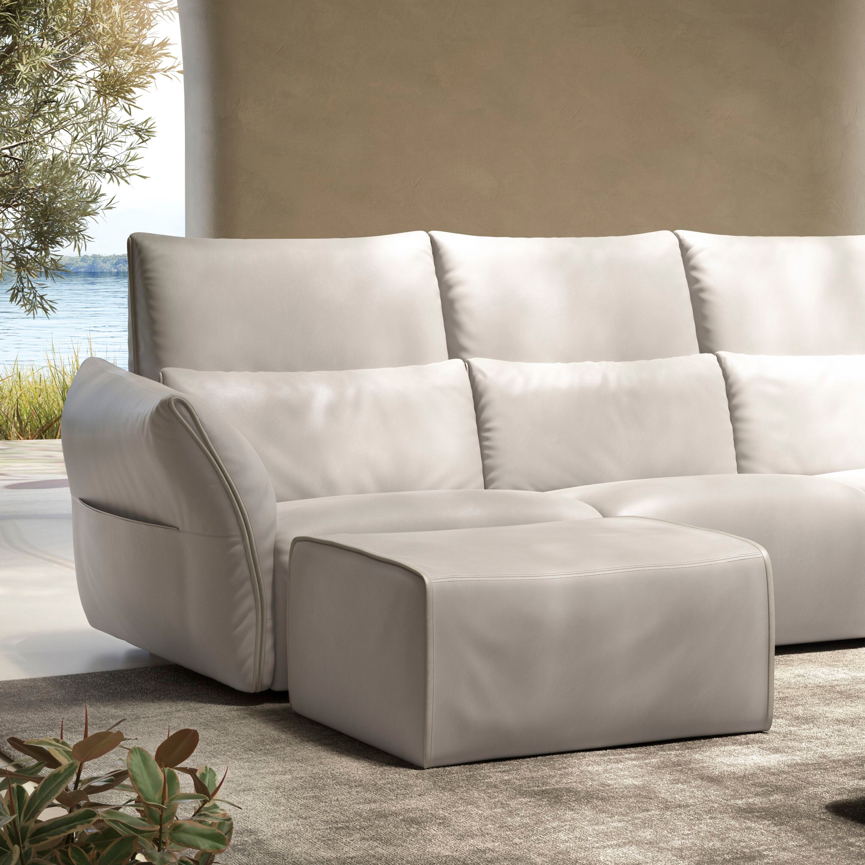 3-местный кожаный диван Natuzzi Italia Wellbe ARCH-00069101 - Вид №6