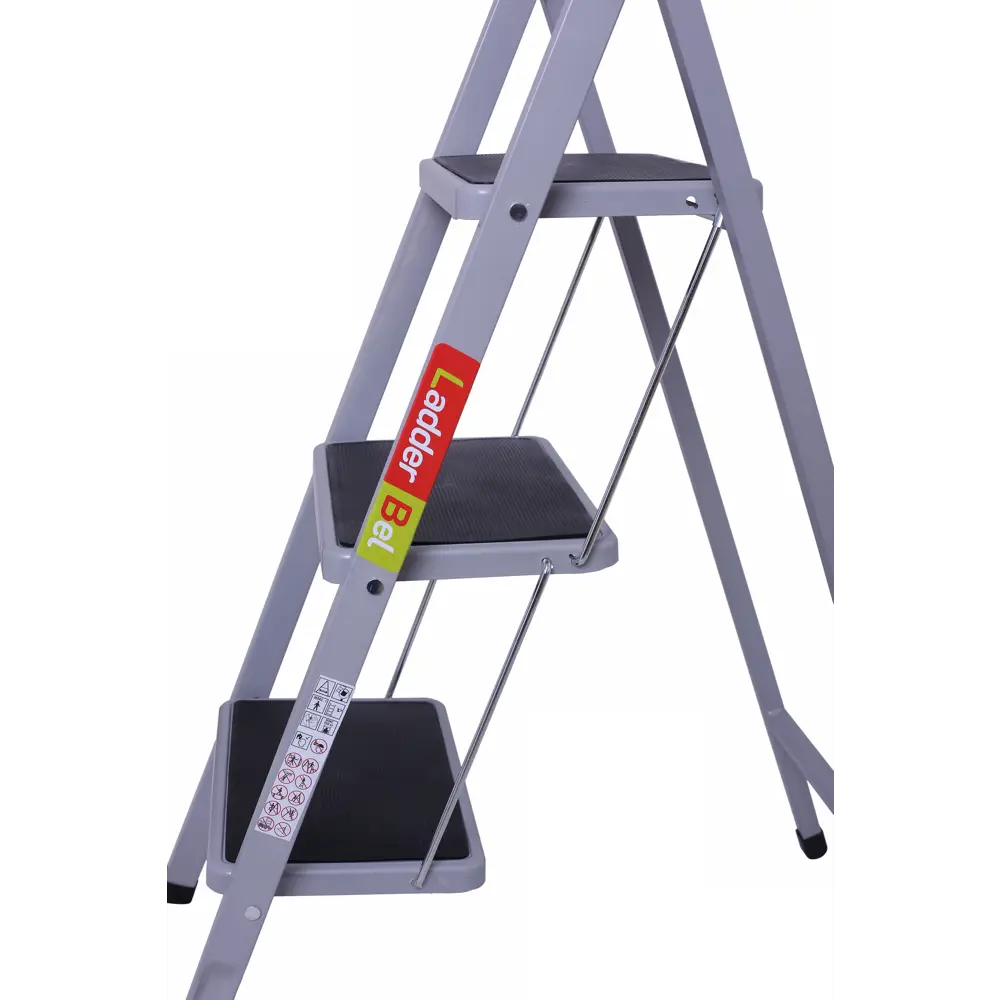 Стремянка LADDERBEL 3-ступенчатая стальная с противоскользящим покрытием 18825705 STLM-1340910 - Вид №1