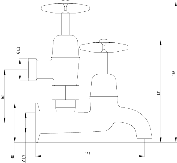 41FWM Кран для стиральной машины Kowhai Methven  - Вид №1