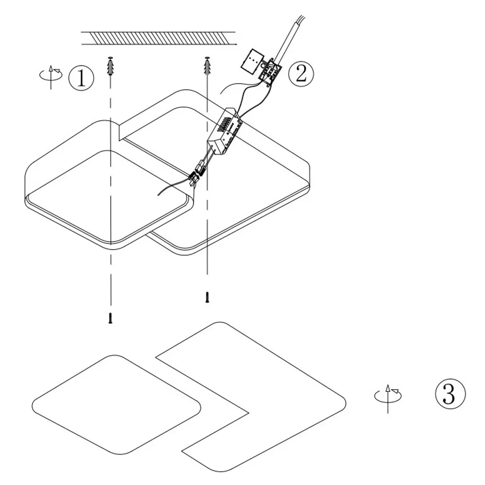 Люстра потолочная светодиодная Square FR6095CL-L84B цвет черный 89335086 STLM-2005455 Freya  - Вид №9