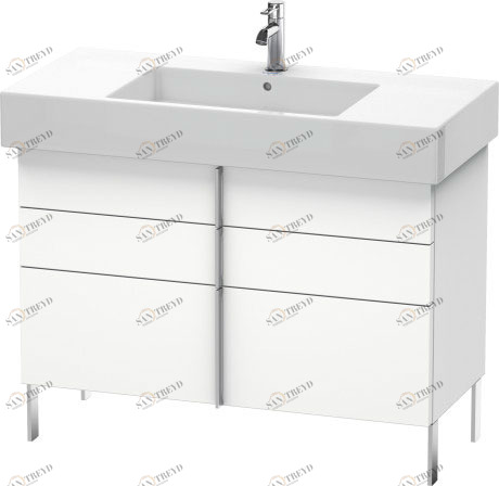 VE641401818 Vero Тумбочка напольная Белый матовый, декор Duravit