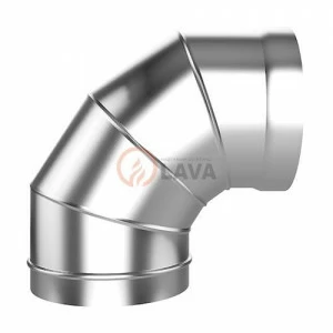 Отвод LAVA 200, угол 90*, нерж. 304 (0,8)