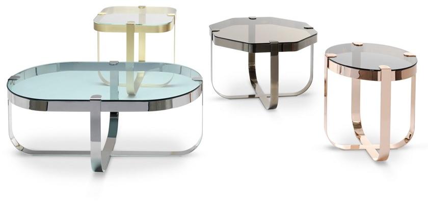 Saba Italia Овальный журнальный столик из железа и стекла sun-id-1435966 - Вид №1