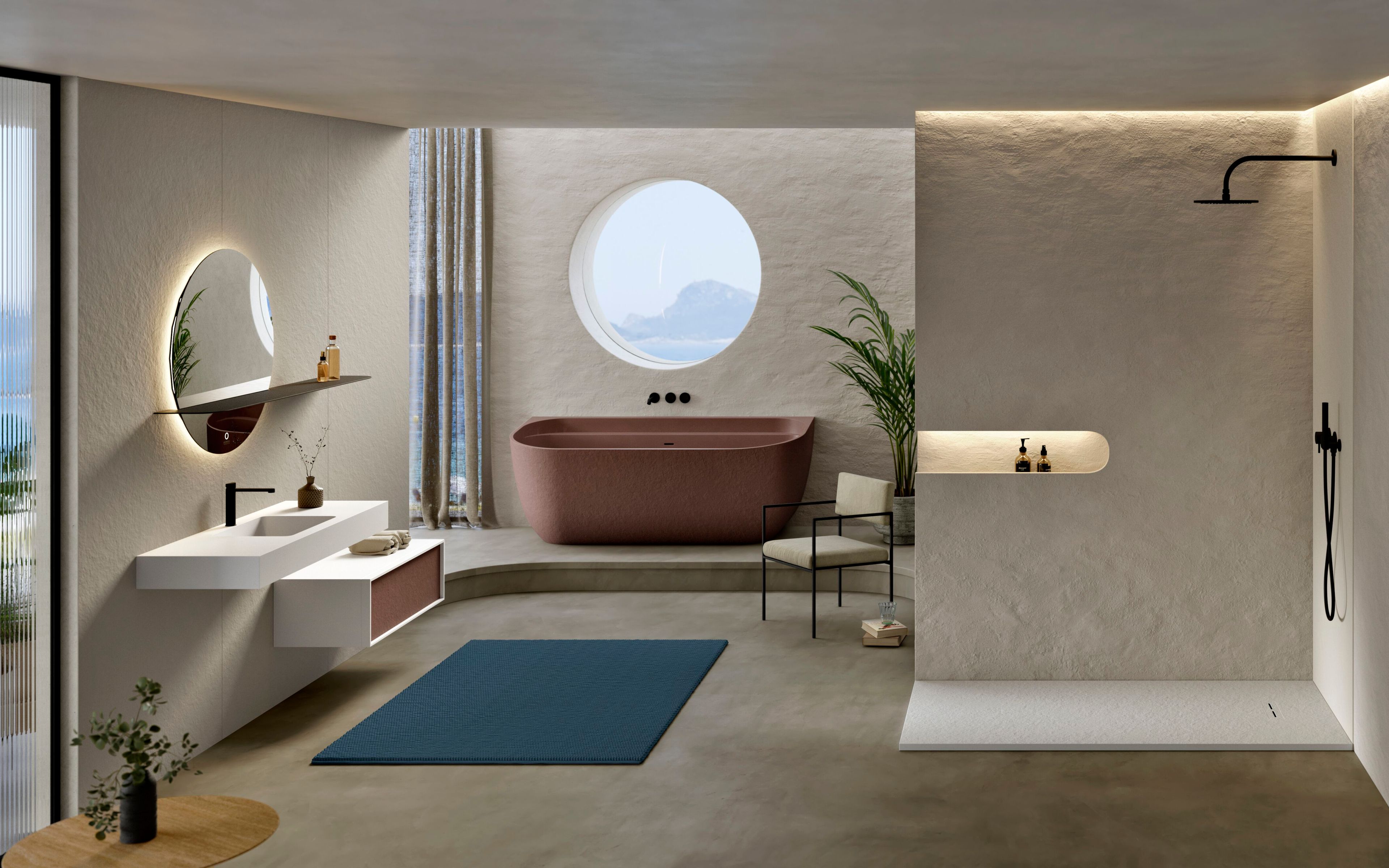 Шкаф для раковины с одной твердой поверхностью со встроенной раковиной Acquabella Acquasolid ARCH-00132413 - Вид №2