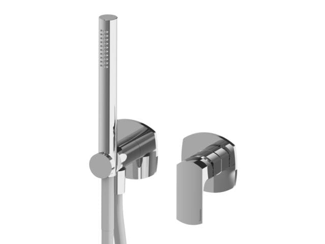 Латунь однорычажный 2-луночный смеситель для душа с ручным душем Rubinetterie Treemme Albatros ARCH-00082869 - Вид №1