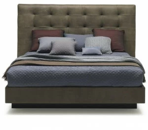 MisuraEmme Кровать двуспальная в коже с мягким изголовьем Misuraemme