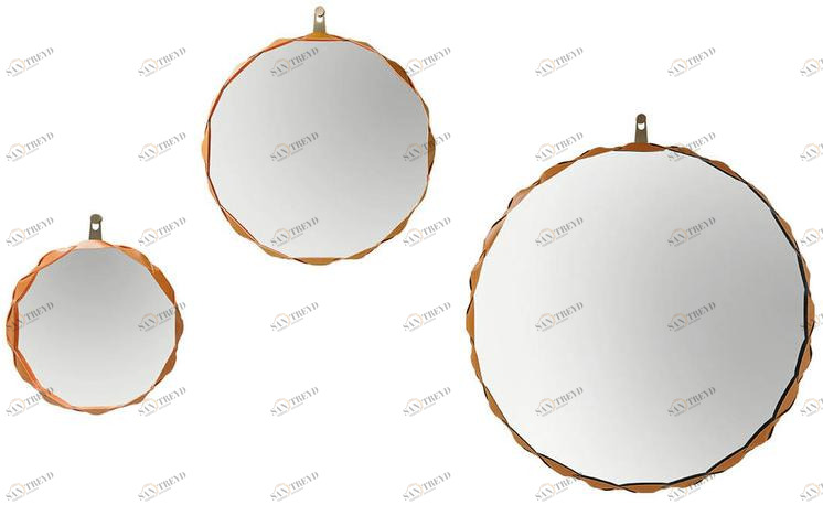 Zanotta Зеркало настенное круглое в раме sun-id-1492033