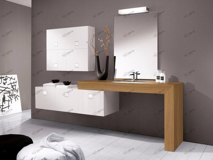 CARMENTA Тумба под умывальник из дерева с ящиками Counter sun-id-1459812