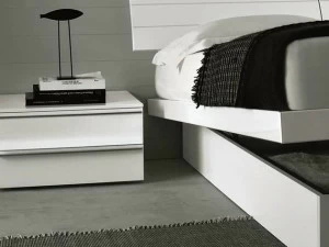 MisuraEmme Деревянная прикроватная тумбочка квадратная, лакированная Misuraemme