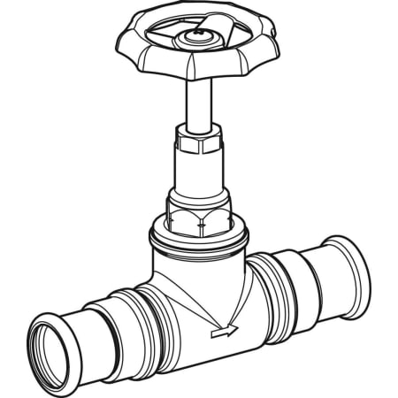 94862 Запорный вентиль Geberit Mapress прямой Geberit  - Вид №1