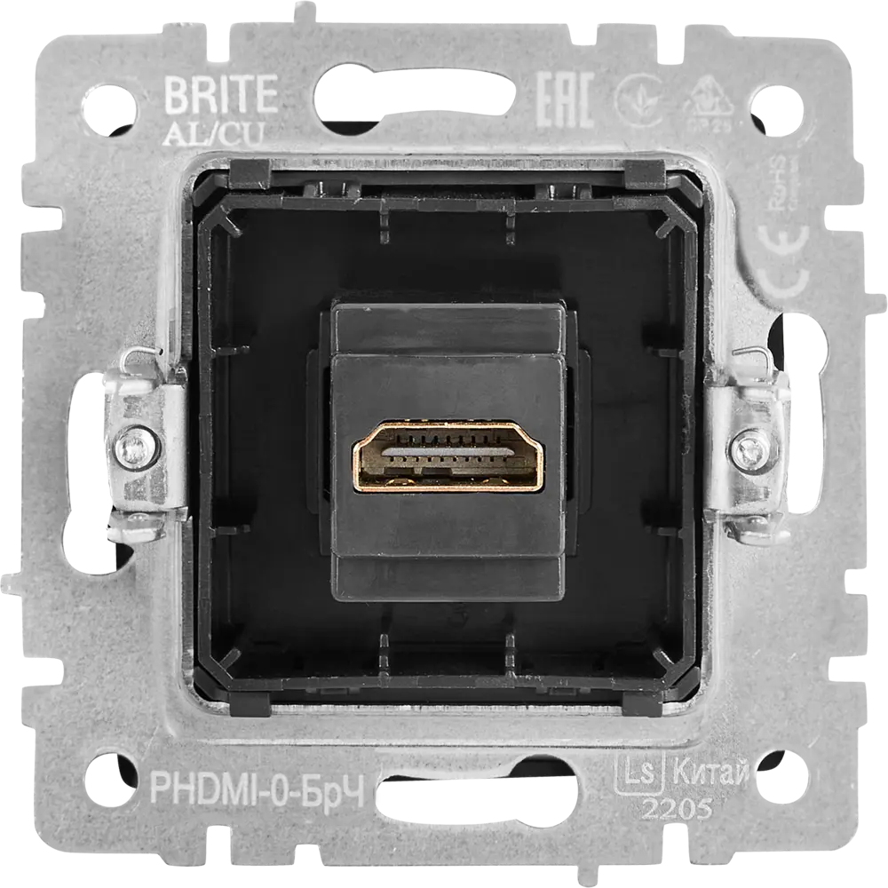 Розетка HDMI IEK Brite для скрытого монтажа - черная 87761570 STLM-1118450 - Вид №3