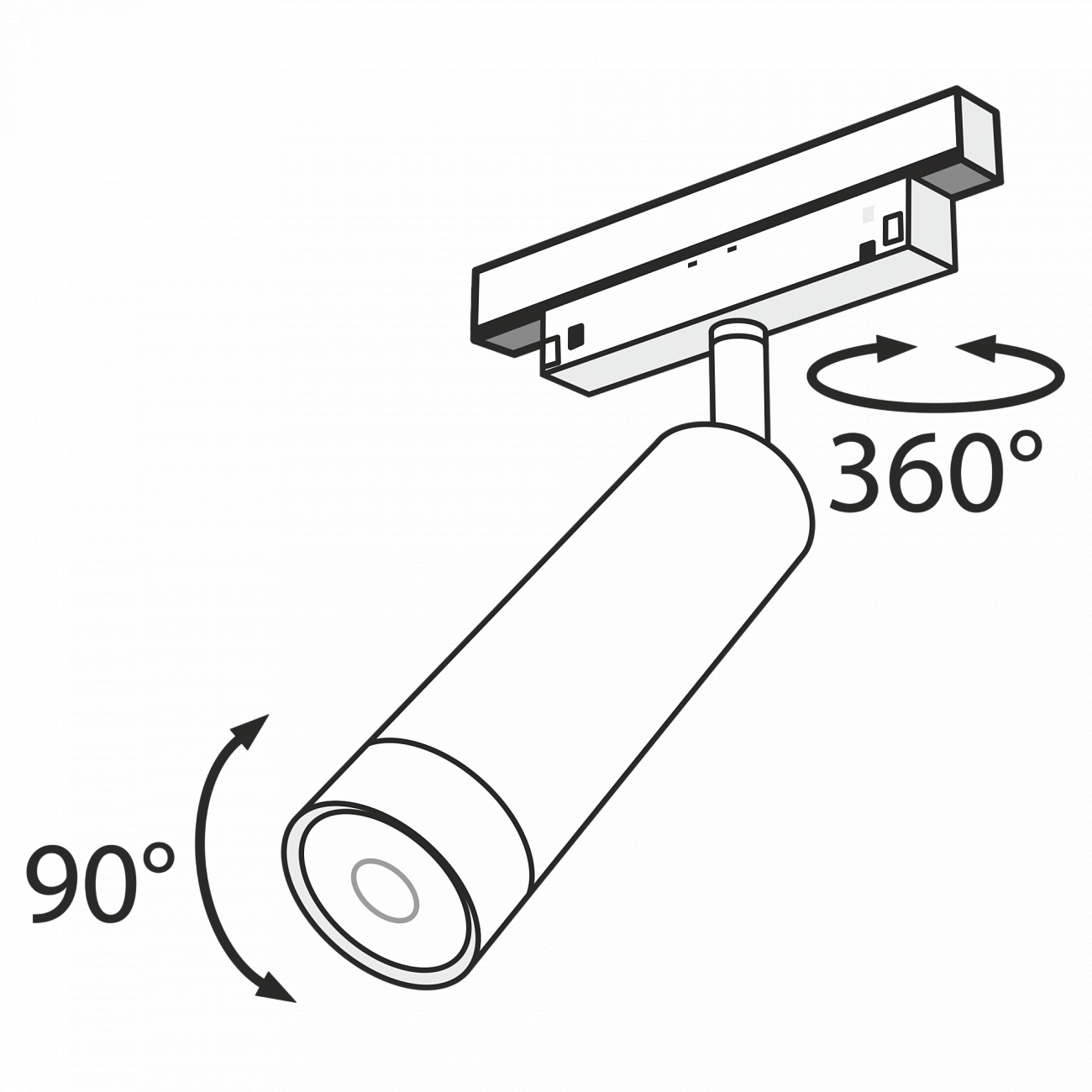 Трековый светильник черный TR019-7W4K TECHNICAL MAGNETIC TRACK SYSTEM 00-3956250 Черный  - Вид №4