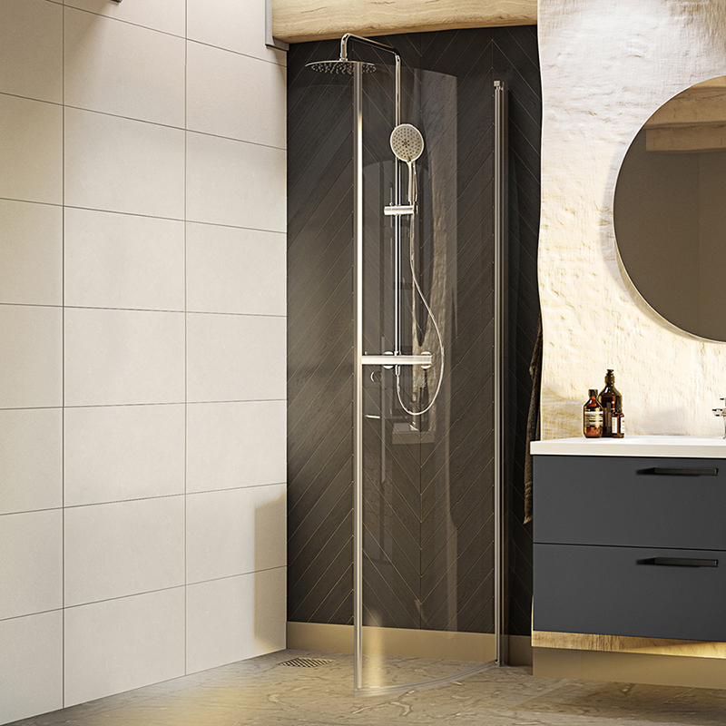 20055566 Душевая Дверь Nejd Bended 90 Прозрачное Стекло Матовый Алюминий Westerbergs 