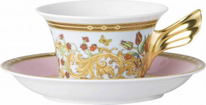 31466 Rosenthal Versace Чашка чайная с блюдцем Rosenthal Versace Сад Версаче 220мл, фарфор Фарфор