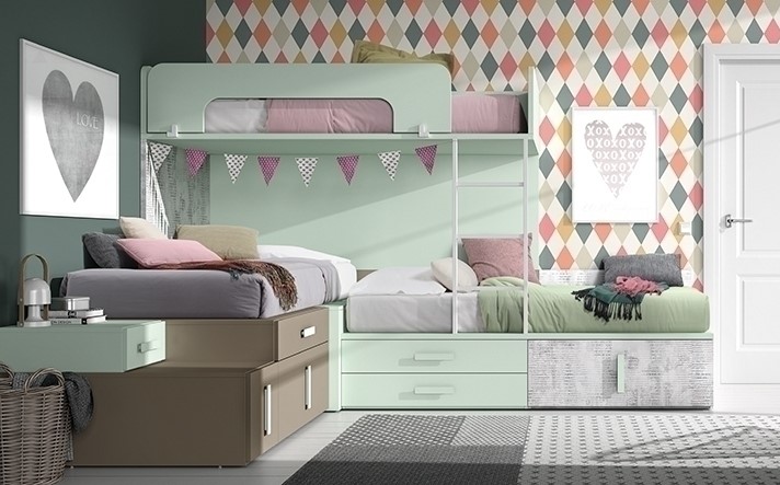 102641 Детская комната с модульной кроватью Ambiente 34 Arasanz Oslo Santreyd - Вид №1