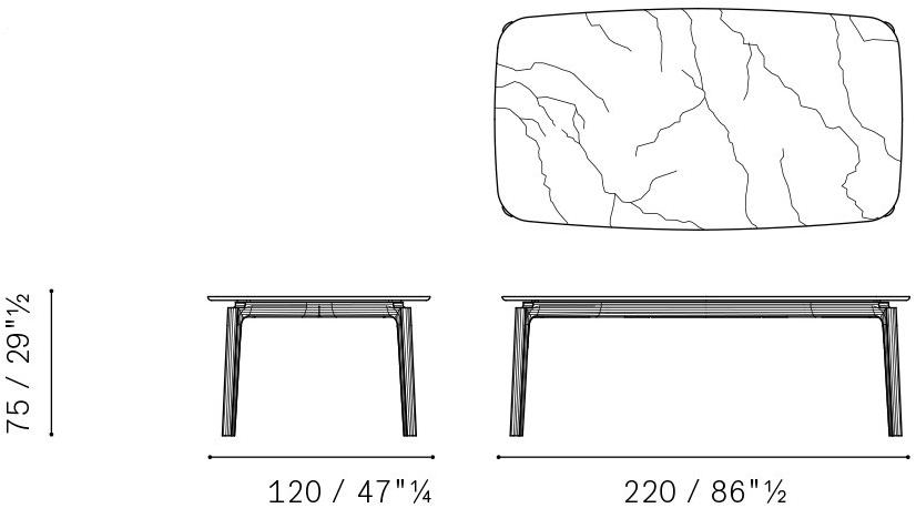 Poltrona Frau Прямоугольный стол La collezione - tavoli e sedie sun-id-1360803 - Вид №3