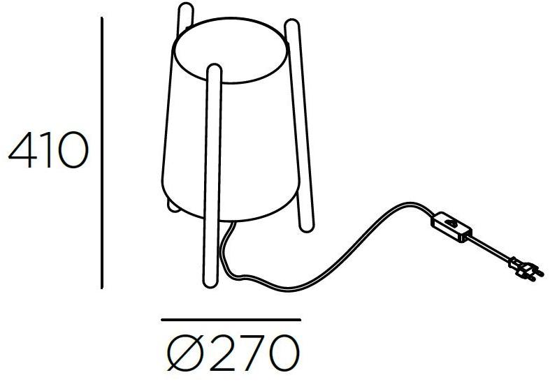 LEDS C4 Настольная лампа из дерева Woody 25-8106-14-14 - Вид №2