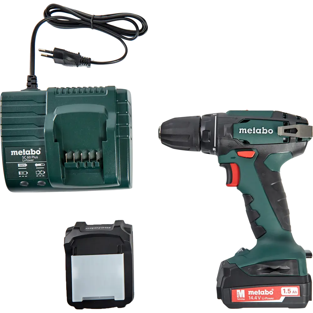 Дрель-шуруповерт аккумуляторная Metabo BS 14.4, 602206550, 14.4 В Li-ion 2x1.5 Ач 82366354 STLM-2167673  - Вид №3