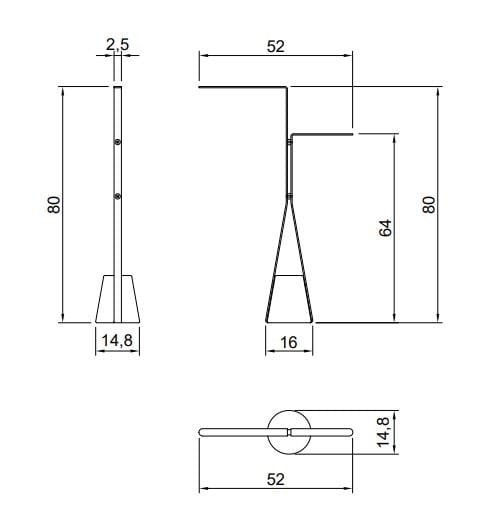 Держатель для полотенец из латуни с основанием из каррарского мрамора Antoniolupi Halo ARCH-00103555 - Вид №10