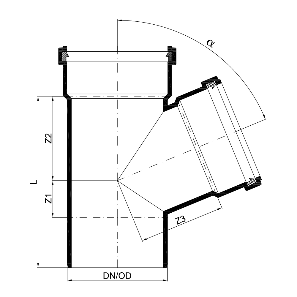 02610 Тройники Tece  - Вид №1