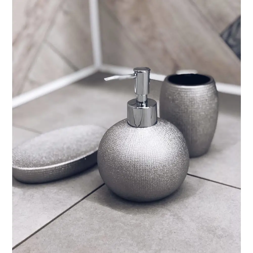 Диспенсер для жидкого мыла PROFFI HOME Silver - керамический дозатор для ванной 82041133 STLM-0018240 - Вид №1