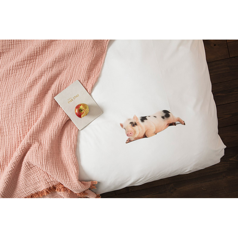 Комплект постельного белья "Поросенок белый" 200 х 220 см SNURK MISSPEGGYWHITE200X220 - Вид №3