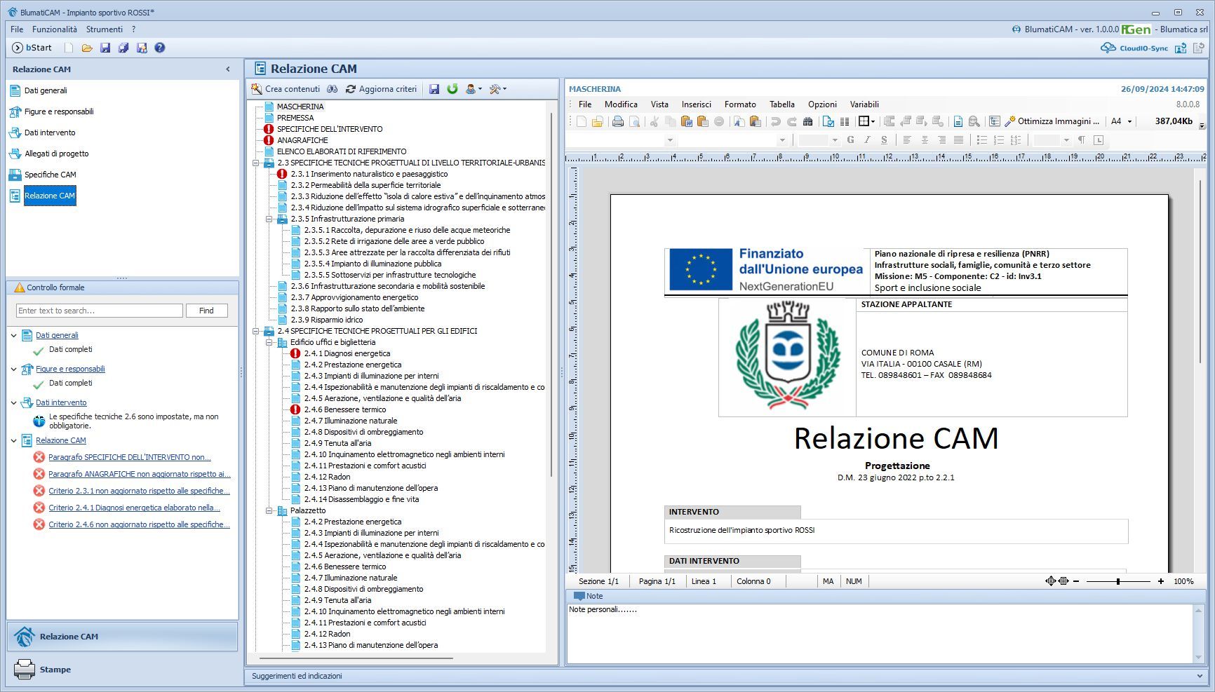 Программное обеспечение для составления отчета CAM Blumatica BlumatiCAM ARCH-00144271 - Вид №4