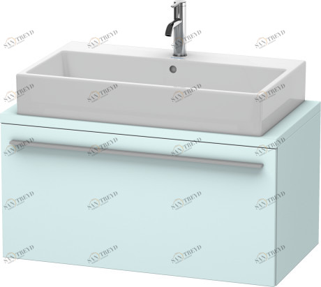 XL540300909 Тумбочка для компактной консоли X-Large #XL5403 900 x 478 мм Светло-голубой матовый декор Duravit