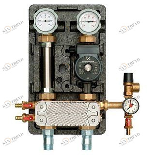 Насосная группа MEIBES UK 1" с насосом UPS 25-60 с теплообменником 36 пластин ME4581136