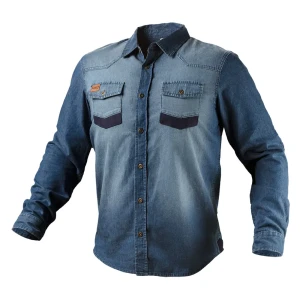 Рубашка Neo Tools Denim темно-синяя размер S рост 178 83304105 STLM-2109130