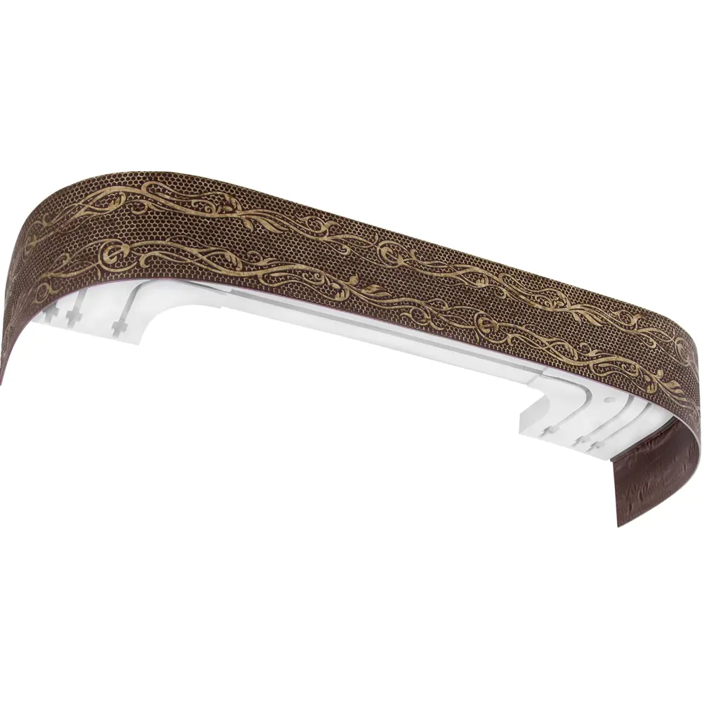 Карниз трехрядный составной Элиза 300 пластик цвет шоколад DOMLEGRAND STLM-2108494