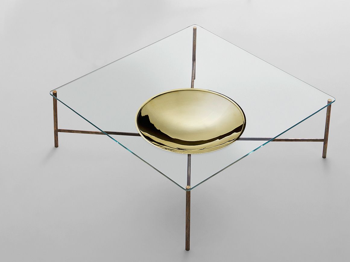 Хрустальный квадратный низкий журнальный столик Gallotti&Radice GOLDEN MOON ARCH-00067814