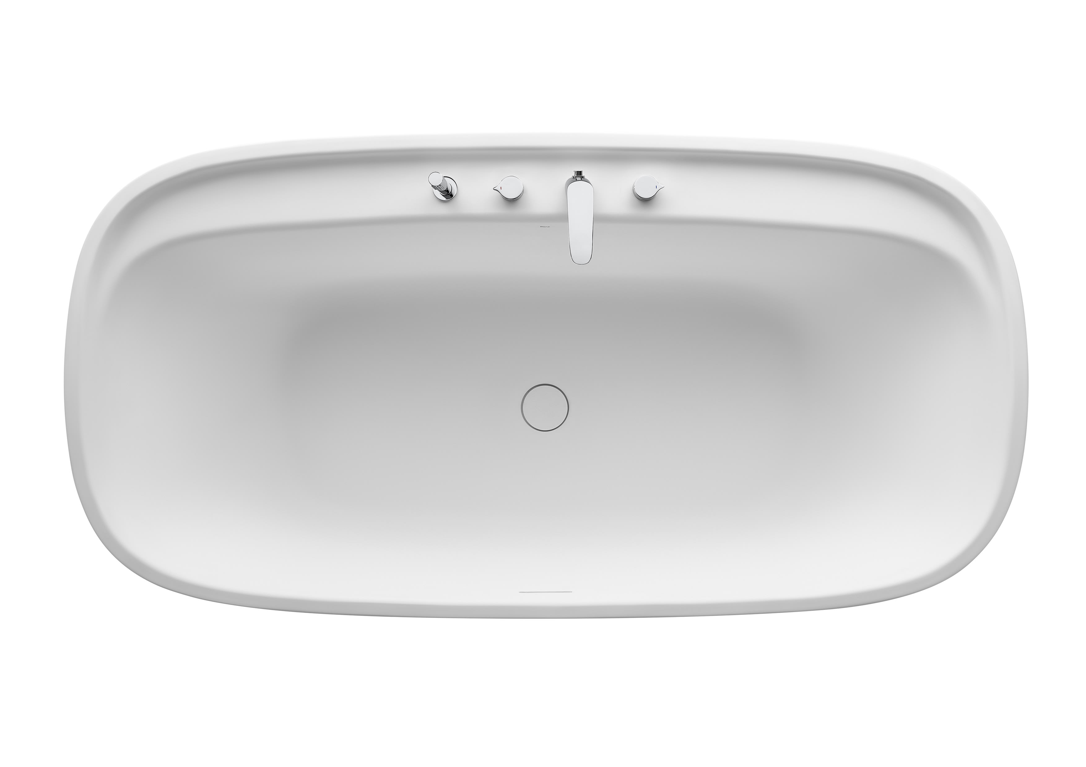 A248453000 Овальная ванна SURFEX® с отверстиями под смеситель со сливом ROCA Beyond - Вид №1