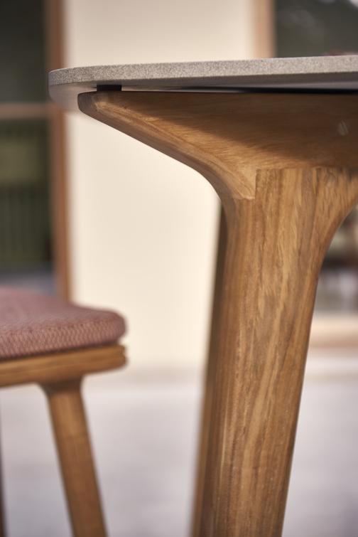 MNST963 Столы обеденные высокие teak 100см Manutti Torsa - Вид №4