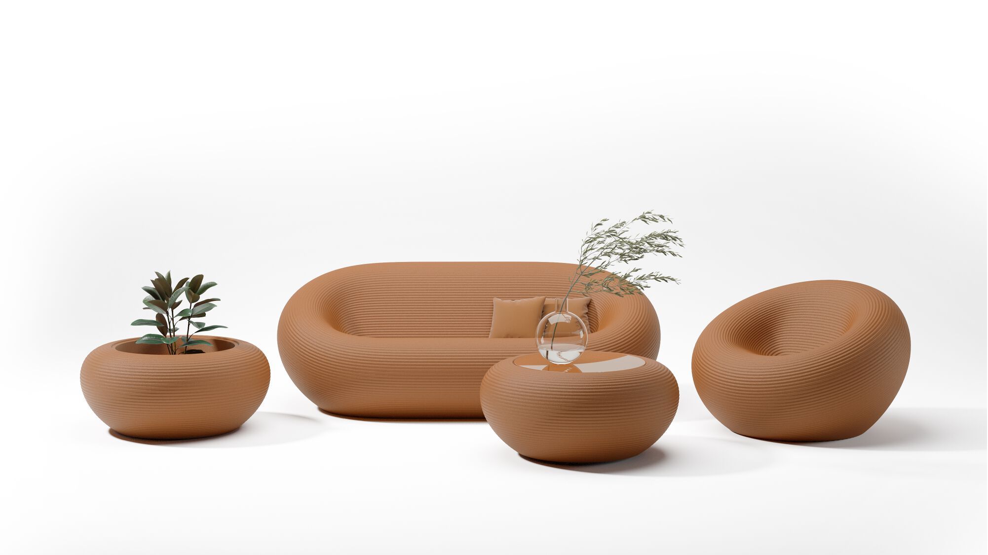 Полиэтиленовый садовый диван Qeeboo нами ARCH-00056460 - Вид №9