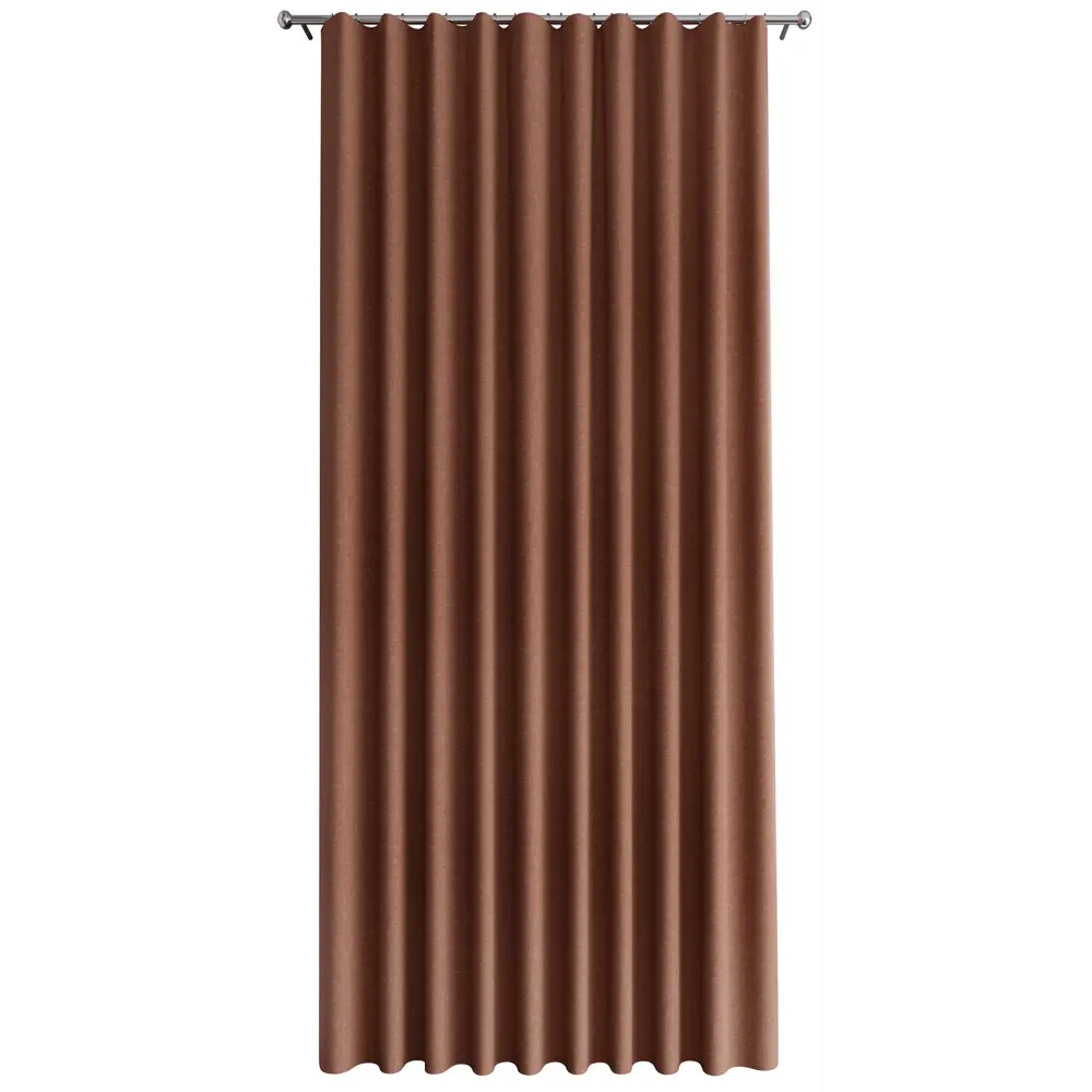 Штора Kreaforta Looks терракот 200×260 см со скрытыми петлями 89409081 STLM-1579601 - Вид №1