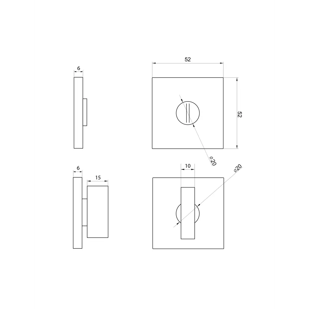 PUERTO Фиксатор дверной Slim AL 03 MSW - надежная защита в матовом белом 86523063 STLM-0069603 - Вид №4