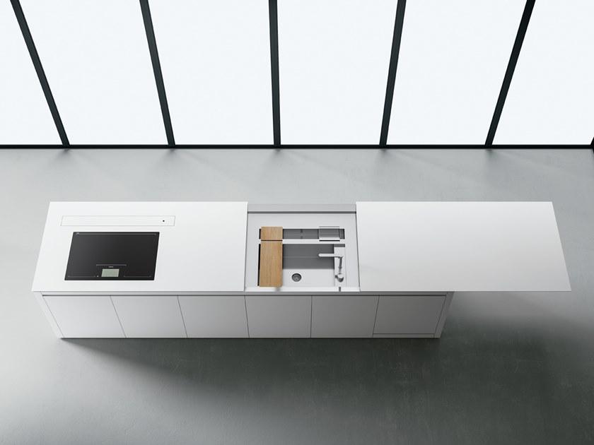 Boffi Кухня из нержавеющей стали и дерева с островом sun-id-1425941 - Вид №15