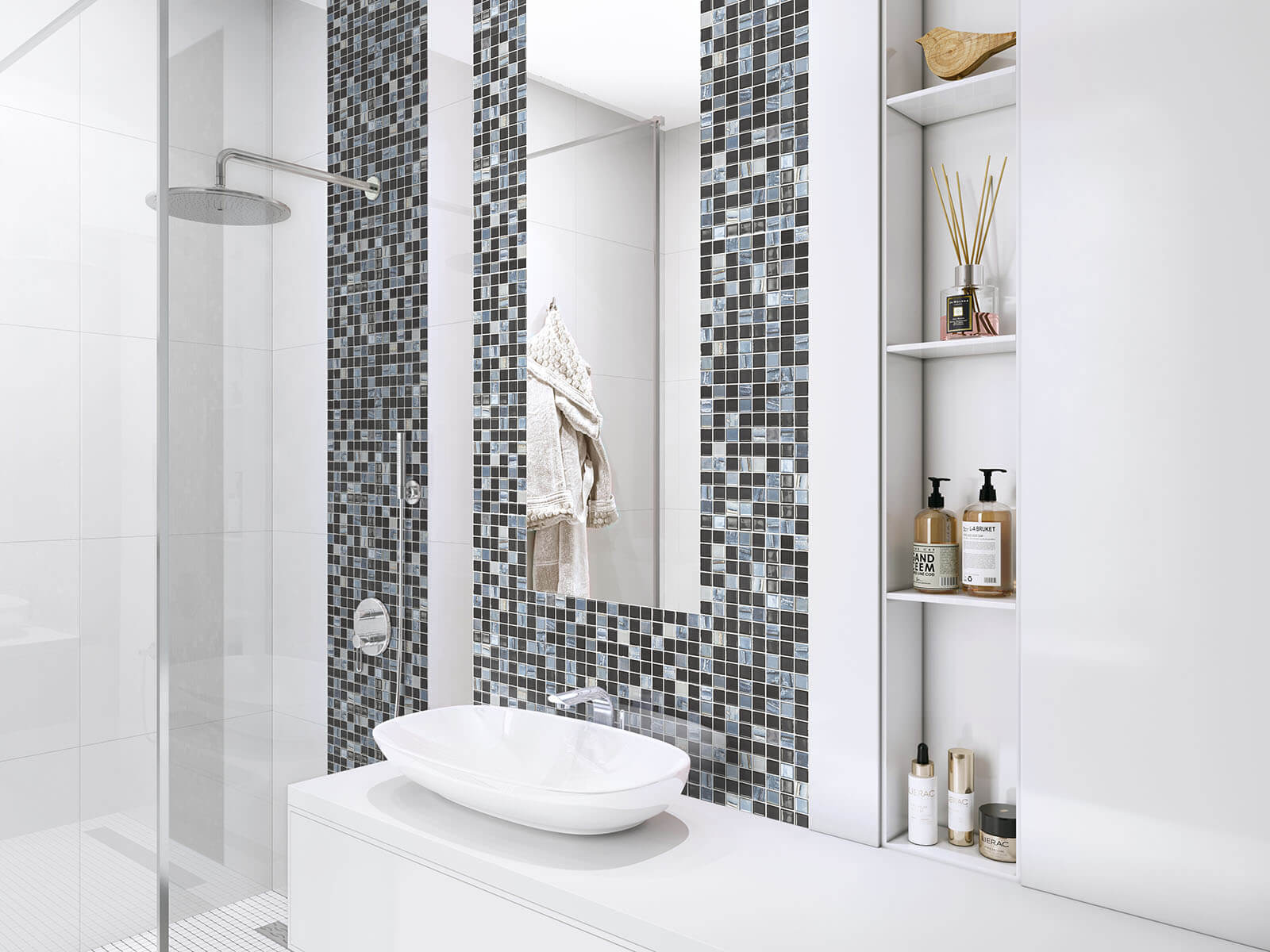 Мозаика Vidrepur Astra BLACK INCOLOR — Элегантность в каждой детали STP-ST50 - Вид №1