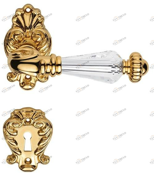 LINEA CALI' Латунная ручка в классическом стиле с кристаллами Swarovski® с замком Ninfa crystal sun-id-1455472