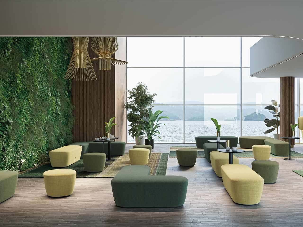 Прямоугольный пуф из ткани FREZZA радар ARCH-00049032 - Вид №2