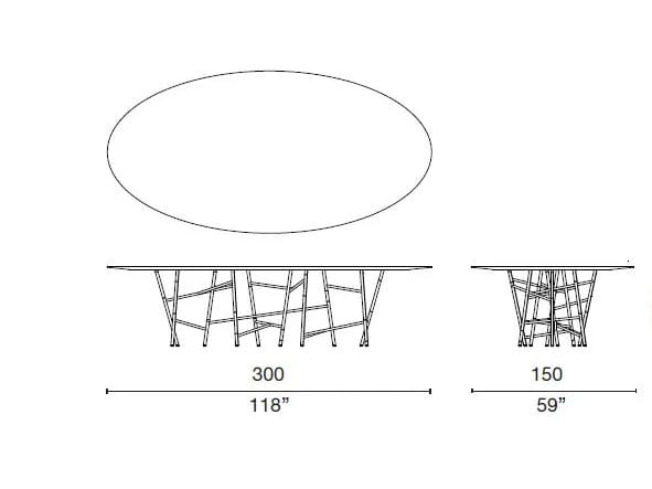 Мраморный обеденный стол CAPPELLINI MILLEPIEDI ARCH-00101872 - Вид №3