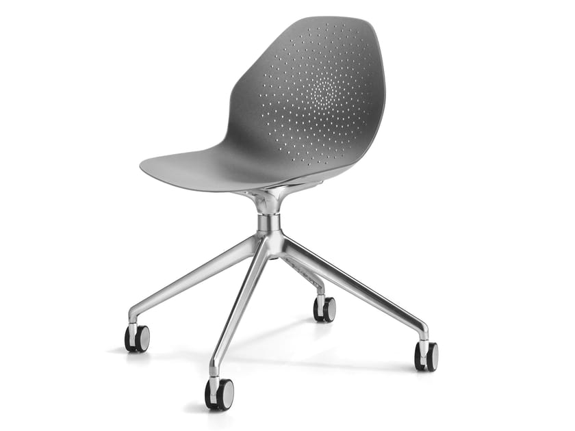 Литой алюминиевый поворотный стул с колесами SITIA Klera ARCH-00111868