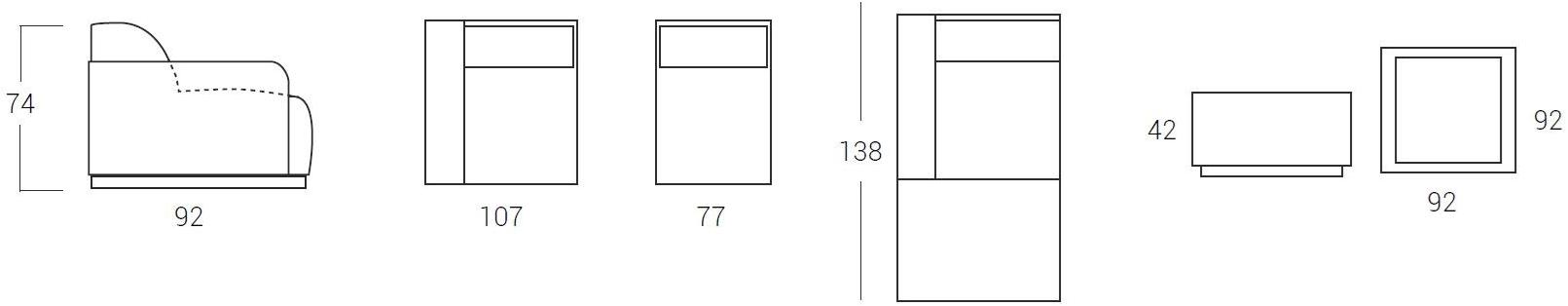 Egoitaliano Модульный кожаный диван с шезлонгом Kongens sun-id-1434243 - Вид №3