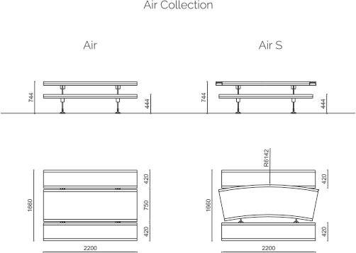 Metalco Стол для общественных мест со встроенными скамейками Stile molecular concrete sun-id-1415287 - Вид №5