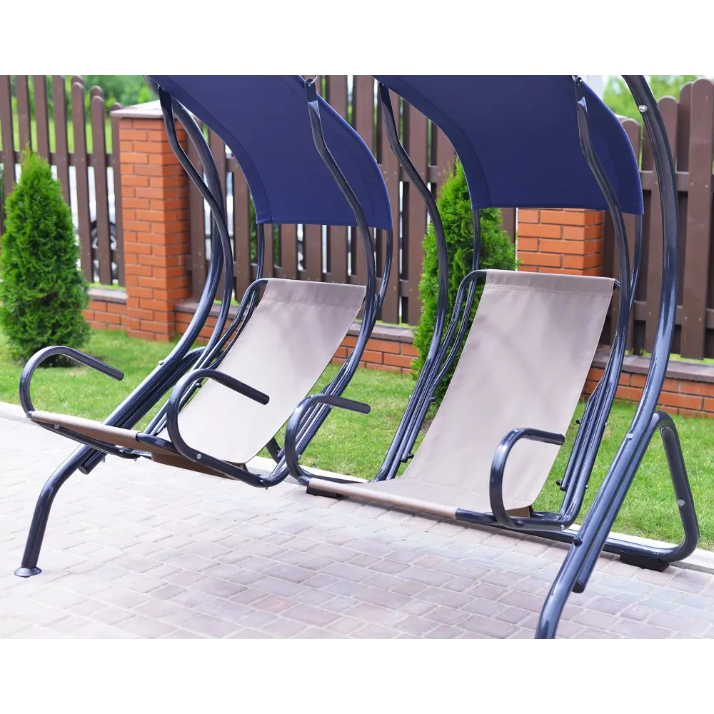 Качели садовые Марио 2-х местные (до 280 кг) черный/ синий 81956503 STLM-2057192 Santreyd - Вид №6