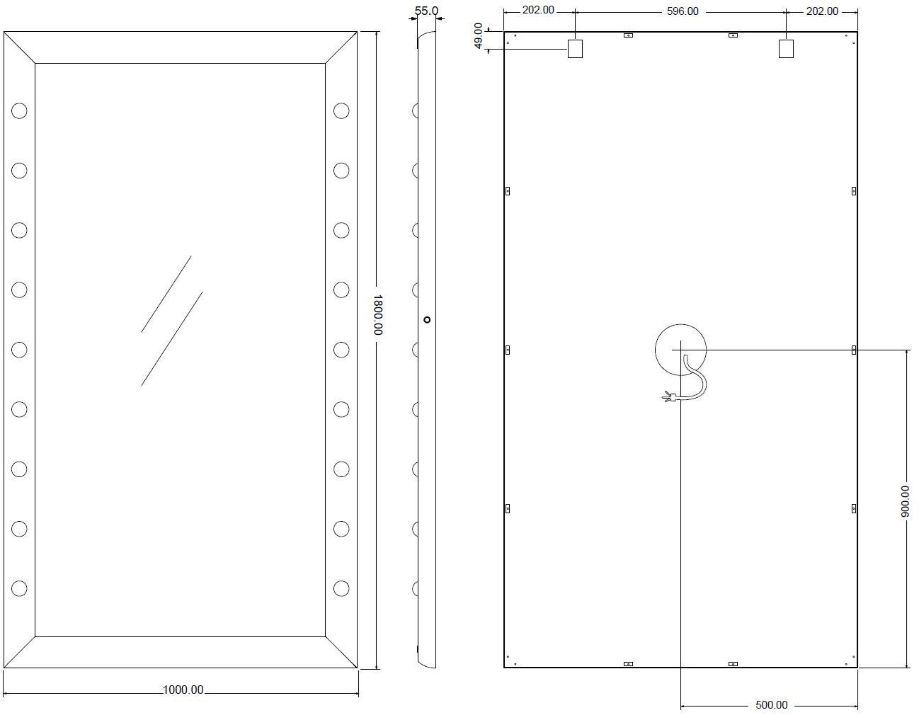 UNICA by Cantoni Прямоугольное настенное алюминиевое зеркало со встроенной подсветкой Sp sun-id-1478310 - Вид №6