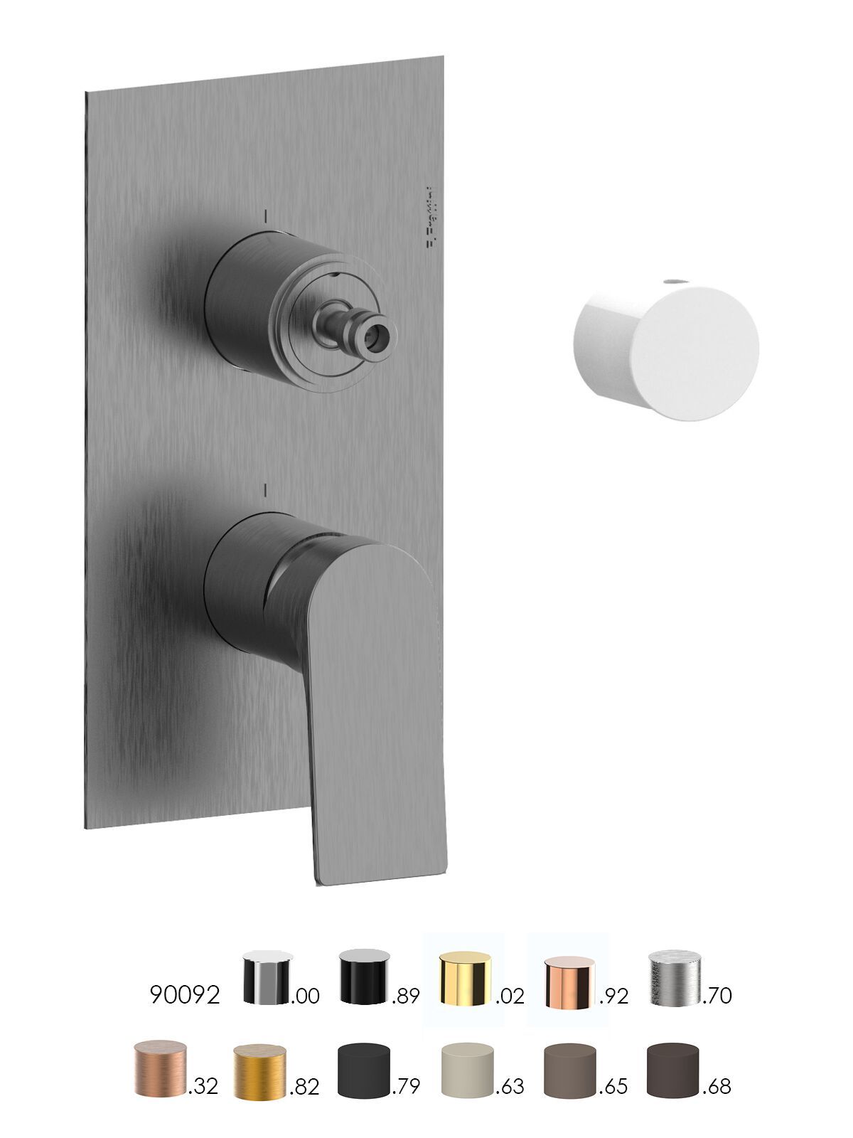 Однорычажный встраиваемый смеситель для душа с переключателем Rubinetterie Frattini Нарцисс ARCH-00057077 - Вид №8