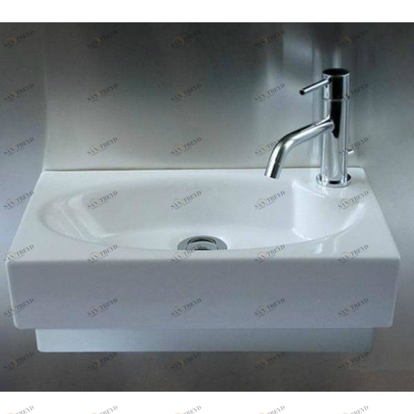 41889 Подвесная раковина настенная овальная   белая Santreyd 